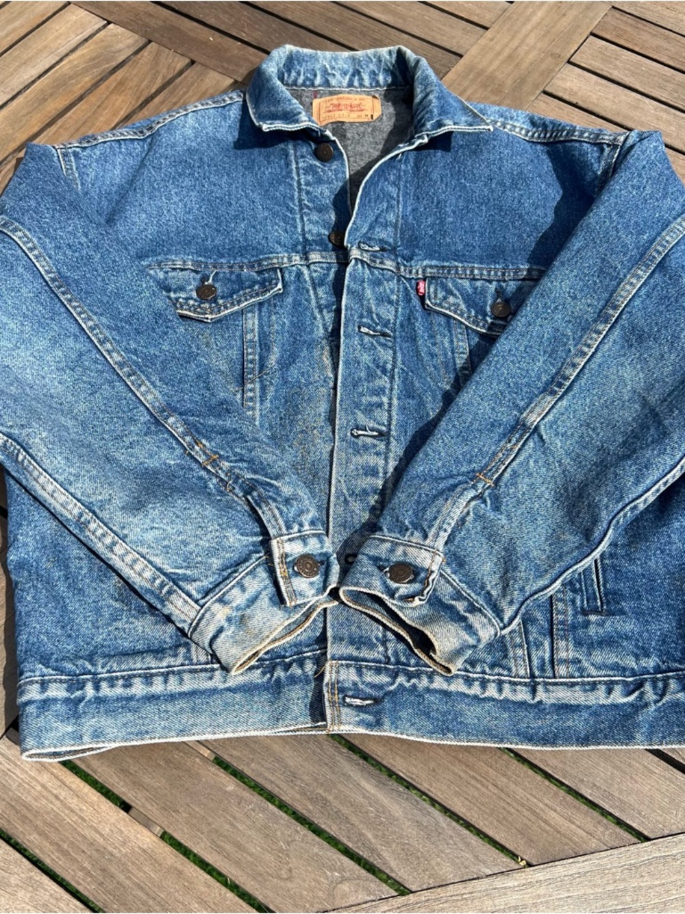Vintage Levis Trucker Jacket Mens Medium Blanket Lined MADE IN USA 70507-0314